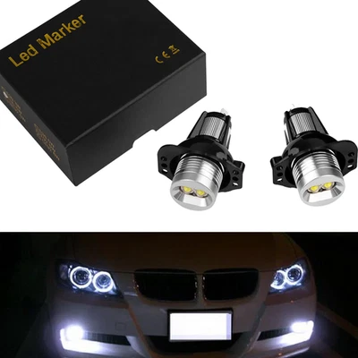 12W High Power BMW LED Angel Eyes Ring Marker Bulbs For 2006-2008 E90 325i 330i - Image 1 of 4