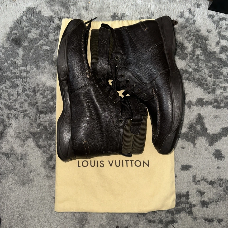 Louis Vuitton High Top Boots FA 0059 Brown Size 11 Us Leather Men's - Image 1 of 4