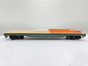 Mantua Flat Car ATSF # 90806 Green 50' Piggyback Santa Fe HO Scale #1 - Picture 1 of 11