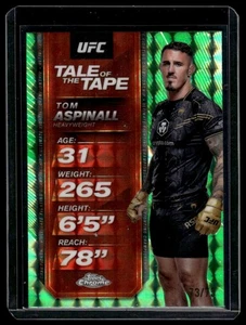 2025 Topps Chrome UFC #TTT-30 Tom Aspinall Tale of the Tape Green Geometric #/75 - Picture 1 of 2