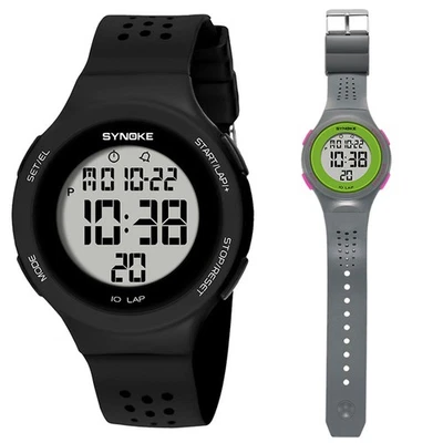 Relógio à prova d'água infantil LED relógio digital despertador meninos meninas esportes presente de Natal - Imagem 1 de 4