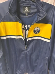 NHL GIII Sports by Carl Banks Buffalo Sabres Navy/Yellow XL Track Jacket - Picture 1 of 5
