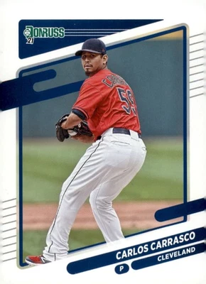 2021 Donruss #91 Carlos Carrasco Cleveland Indians - Image 1 of 2