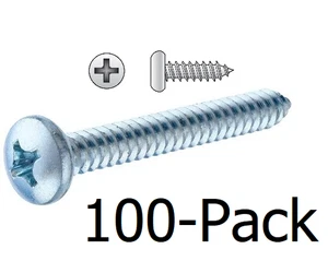 Vite per lamiera #10 x 5/8'' testa a padella Phillips acciaio zinco 100 pezzi, Hillman 80063 - Foto 1 di 1