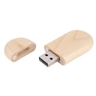 Oval Maple Wooden Shell Usb 3.0 Flash Memory Drive Storage Stick With Box U Ftd
