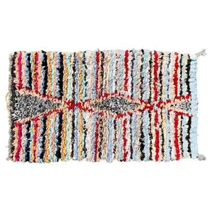 Boho Chic Moroccan Handmade Multi-Color Small Area Rug - Picture 1 of 5