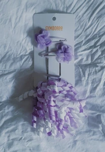 Gymboree Girls NWT Lovely Lavender 3-Piece Hair Accessories Set OS - Picture 1 of 2