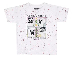 NWT Minecraft Game Girls Pink Printed Short Sleeve T Shirt Size XS 6 - Picture 1 of 6