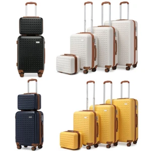 KONO 13/20/24/28Inch ABS Hard Shell Suitcase Set 4 Wheels Cabin Hand Luggage - Picture 1 of 39
