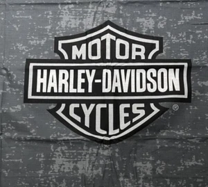 Panel protector de tela Harley Davidson gris negro blanco 18” x 18” algodón/poliéster nuevo - Imagen 1 de 1