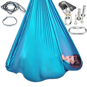 Sensory Swing Indoor + 360° Swivel Hanger Hardware, Double-layer Lycra Hamm - Picture 1 of 5