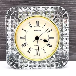 Orologio da scrivania Staiger quarzo piombo cristallo Germania Ovest batteria funzionante - Foto 1 di 24