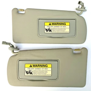 2004-2008 Acura TSX Driver Passenger Sun Visor Set Pair Gray Illuminated - Picture 1 of 7