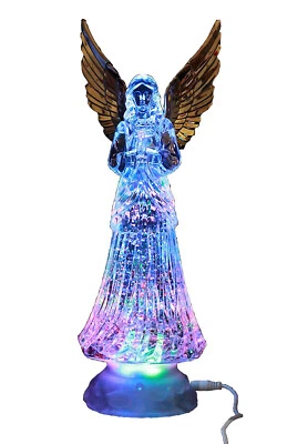 ELECTRIC-LIGHT-UP PRAYING ANGEL FIGURINE ANGELS CHERUBS FIGURINE STATUE  - Image 1 of 4