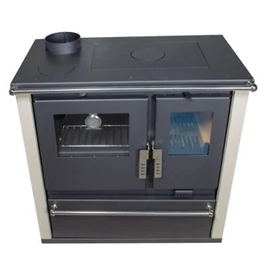 EEK A+ - Verso CS Plus Inox Ivory 7.7kW with Oven, Hob & Wood Tray Left Hand - Picture 1 of 5