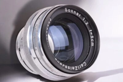 Lens Zeiss Jena Sonnar 50 mm 2.0 Red T for Contax IIa IIIa Rangefinder Camera - Image 1 of 4