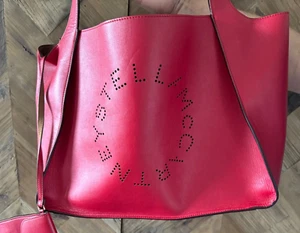 Original Stella McCartney Bag mit Logo in rot - Handtasche Damen Umhängetasche - Bild 1 von 14