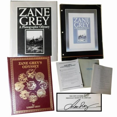 Loren Grey, Zane Grey's Odyssey, Original Proof, Manuscript copy & Signed 1st ed - Image 1 of 4
