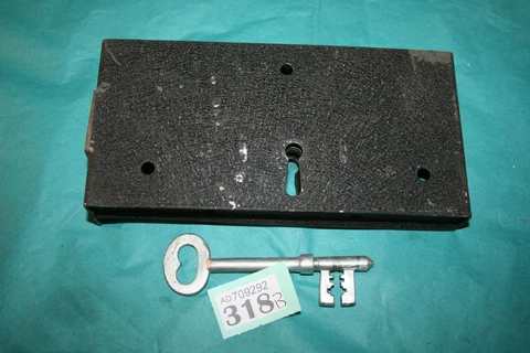 Rim Lock Steel Antique Door Latch Locks & Key  ref 318B Cover