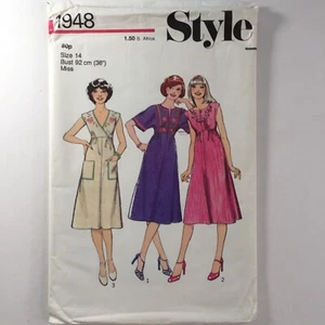 Style 1948 Bodice Kimono Sleeve Dress Pockets A Line Ladies New Uncut Pattern - Picture 1 of 12
