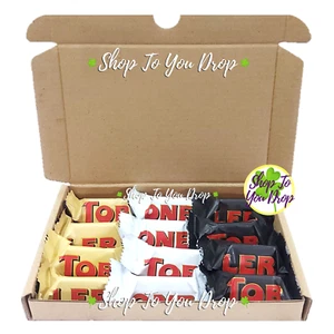 12 MINI TOBLERONE CHOCOLATE BARS MILK WHITE DARK GIFT BOX Birthday Present🍫🎁 - Picture 1 of 11