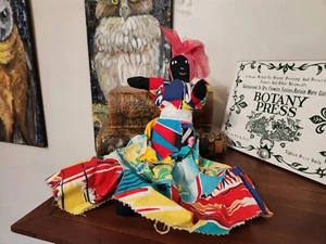 Vintage Negro Caribeño/Hawaiano (?) Muñeca de tela Island 13" - Hecha a mano - Imagen 1 de 6