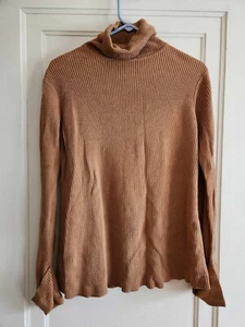 Tomorrow's Mother Ribbed Maternity Turtleneck Top sz. L - Picture 1 of 2