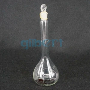 200 ml frasco volumétrico de laboratorio de vidrio de borosilicato con tapón clase A - Imagen 1 de 5
