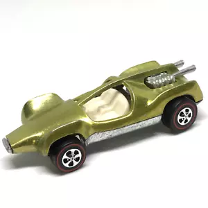 Hot Wheels Redline Mantis 1969/1970 Yellow White Int. - Hong Kong - Repro Wheels - Picture 1 of 10