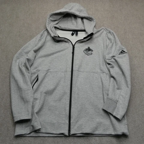 Adidas Sweater Adult 2XL Vancouver Canucks Full Zip Hooded Sweatshirt Hoodie Cover