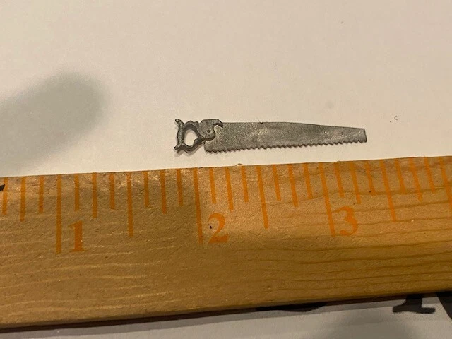 GI JOE  COBRA 1/18 SCALE VINTAGE  METAL DIORAMA WOOD HAND SAW - Image 1 of 1