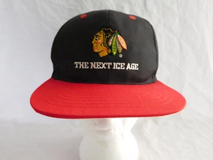 Vintage Chicago Blackhawks Baseball Cap Hat Snapback The Next Ice Age - Picture 1 of 5