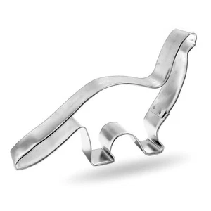 Brontosaurus Dinosaur Dino 5'' Cookie Cutter Metal Birthday Party Sandwiches - Picture 1 of 7