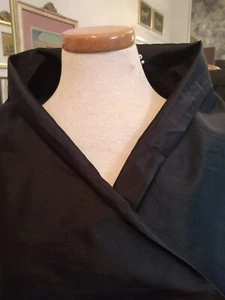 54x54" BLACK SILK LOOK POLY VISCOSE FIRM SLIGHT SLUBS FABRIC - Picture 1 of 6