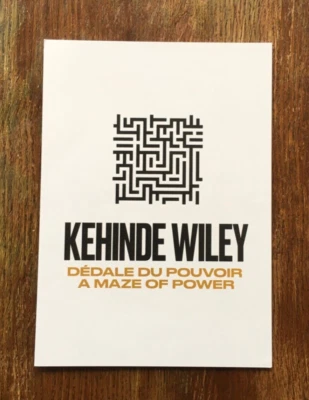 Kehinde Wiley - A Maze Of Power Exhibition Art card (Limited Distribution) Rare - image 1 of 3