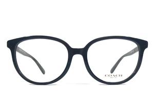 Coach Eyeglasses Frames HC6182F 5002 Polished Black Round Asian Fit 55-17-140 - Picture 1 of 14