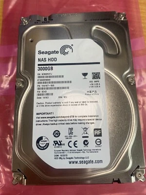 SEAGATE NAS HDD - ST3000VN000 3TB 3.5" SATA Hard Drive - 1H4167-505 F/W: SC43 - Image 1 of 4