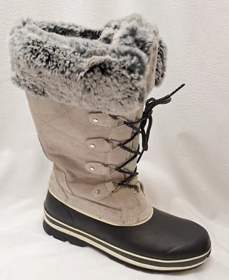 Botas para mujer Khombu talla 11M invierno pato gris/negro aisladas Emily Foto 1 de 4