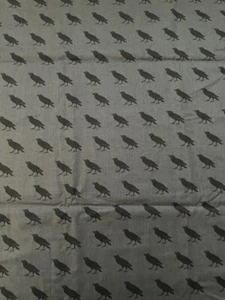 Halloween RAVEN Fabric Grey Rosemarie Lavin Design 1+ Yard 44" x 56" - Picture 1 of 4