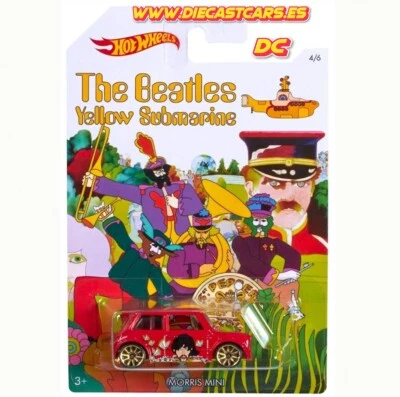 Hot Wheels The Beatles Yellow Submarine MORRIS MINI Diecast 1:64 NEW - Imagen 1 de 2