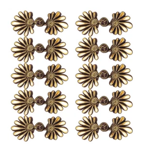 Prettyia 5 Pairs Flower Frog Knot Closure Fasteners Cheongsam Sewing Button DIY - Picture 1 of 10