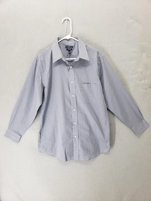 Camisa Croft & Barrow Hombre 16 32/33 Gris Tela Ancha Ajuste Clásico Bolsillo Abotonado Foto 1 de 4