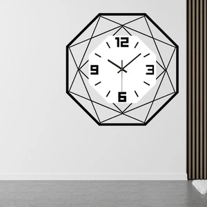 Wall Clock Home Decor Convenient Geometric Design Wall Art Practical Silent for - Picture 1 of 5
