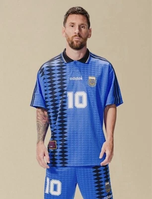 Camiseta Oficial Argentina Remake Adidas Visitante Camiseta Fútbol 1994 Talla S Pequeña Foto 1 de 2