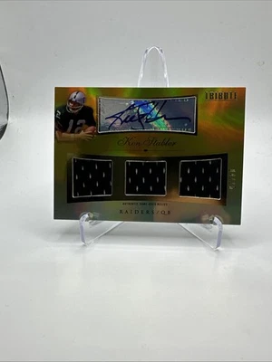 2010 Topps Tribute KEN STABLER GU Triple Jersey Autograph 15 made RAIDERS ~RARE~ - Image 1 of 4
