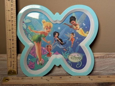 Plato Campanilla Hadas Forma Ala Plato Disney Store Colores Brillantes Brilla Foto 1 de 3