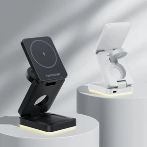 3 in 1 Wireless Charger Magnetic Foldable Charger For iphone charger power - Picture 1 of 9