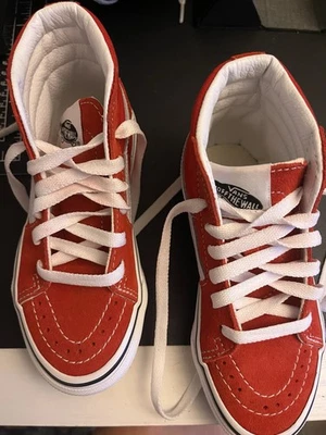 Top alto Vans Off The Wall Sk8 rojo % blanco niños talla 12,5 Foto 1 de 3