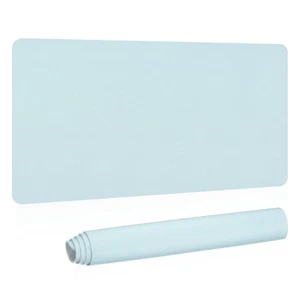31"x15" Large Desk Mat, PU Leather Dual Side Large Desk Pad, Light Blue - Afbeelding 1 van 6