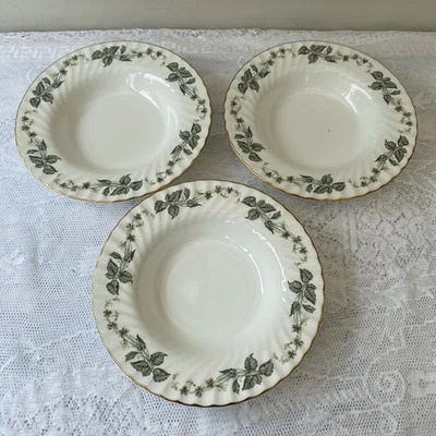 Set of 3 New Minton "Greenwood" Rimmed Soup, Dessert Bowls - Image 1 of 4